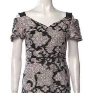 roland mouret holiday party floral (very erdem) navy midi dress us6